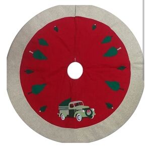 Lowe's 48" Round Holiday Living Farmhouse Christmas Tree Skirt